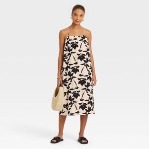NWOT Target Linen Printed Midi Dress